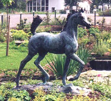 life-size bronze horse